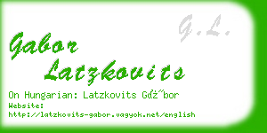 gabor latzkovits business card